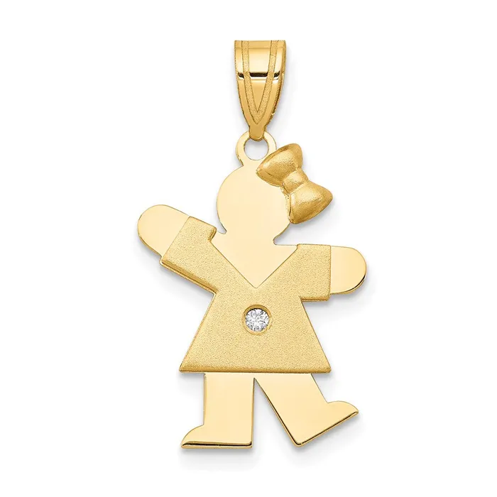 TreasureFineJewelers 14k Yellow Gold A Diamond Kid Pendant PreStyled Sets TreasureFineJewelers 14k Yellow Gold A Diamond Kid Pendant PreStyled Sets